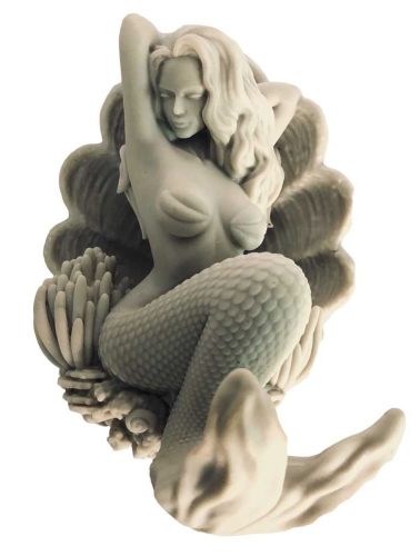 Resin Lifelike Mermaid Sculpture Statue Mounted Towel Key Coat Wall Art Hanging Hook for Bathroom Bedroom Home Office