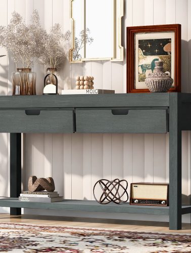 Console Table Entryway Table for Hallway Living Room with 2 Drawers and 1 Shelf